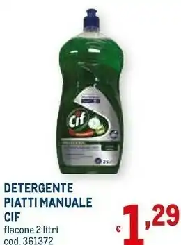 Metro Detergente piatti manuale offerta