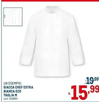 Metro Giacca chef estra bianca eco offerta