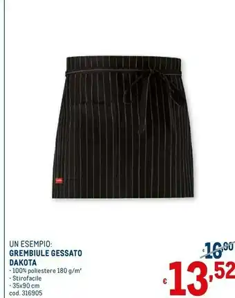 Grembiule gessato dakota