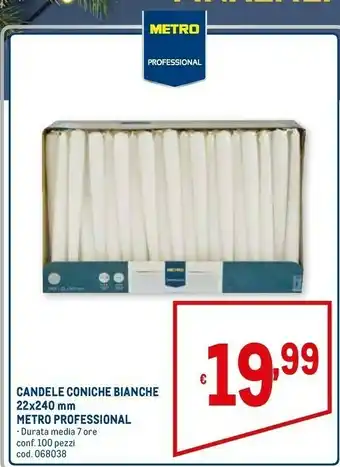 Metro Metro professional candele coniche bianche offerta