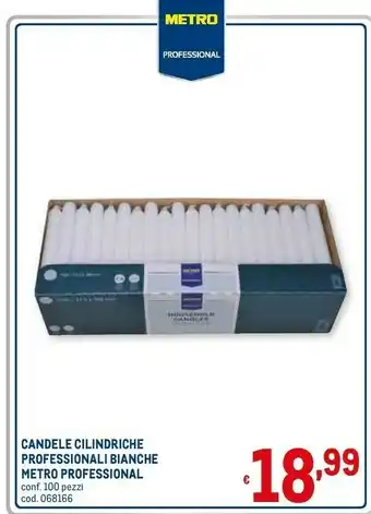 Metro Metro professional candele cilindriche professionali bianche offerta