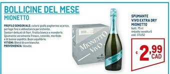Metro Spumante vivo extra dry offerta