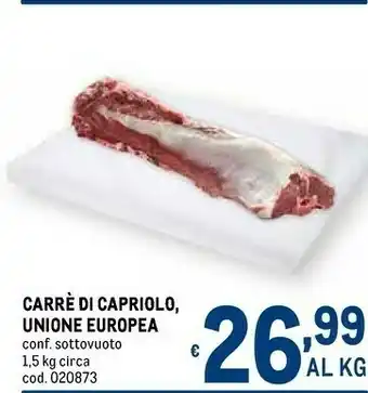 Carrè di capriolo