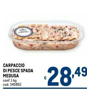 Metro Carpaccio di pesce spada offerta