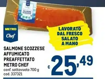 Metro Salmone scozzese affumicato preaffettato offerta