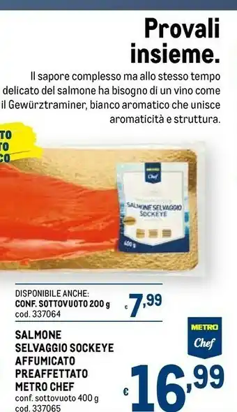 Metro Salmone selvaggio sockeye affumicato preaffettato offerta