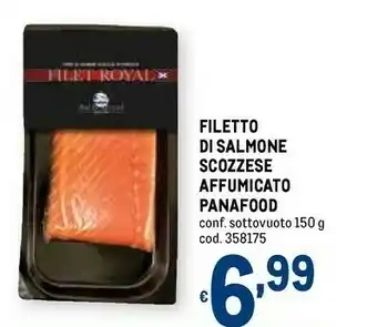 Metro Panafood filetto di salmone scozzese affumicato offerta