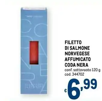 Metro Coda nera filetto di salmone norvegese affumicato offerta