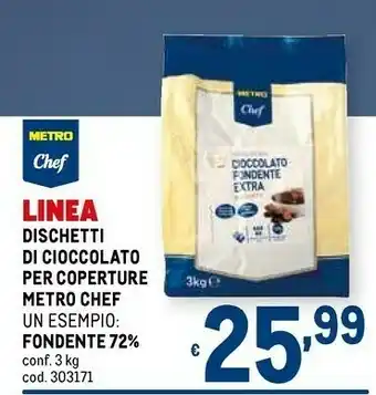 Metro Dischetti di cioccolato per coperture offerta