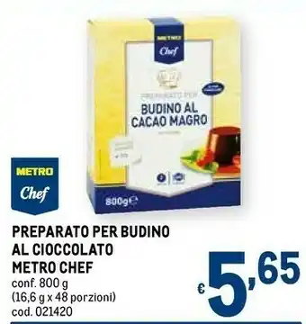 Metro Preparato per budino al cioccolato offerta