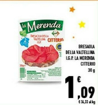 La merenda bresaola della valtellina 30 g(ml)