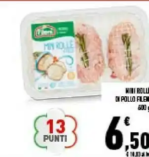 Conad City Mini rolle di pollo 600 g offerta