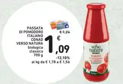 Conad Superstore Passata di pomodoro italiano conad verso natura biologica classica offerta