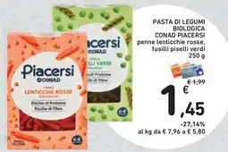 Conad Superstore Pasta di legumi biologica conad piacersi offerta