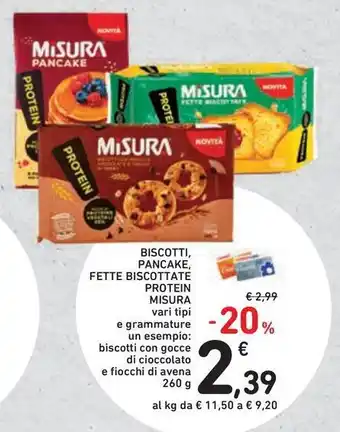 Conad Superstore Biscotti, pancake, fette biscottate protein misura offerta