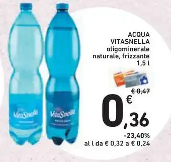 Conad Superstore Acqua vitasnella oligominerale naturale, frizzante offerta