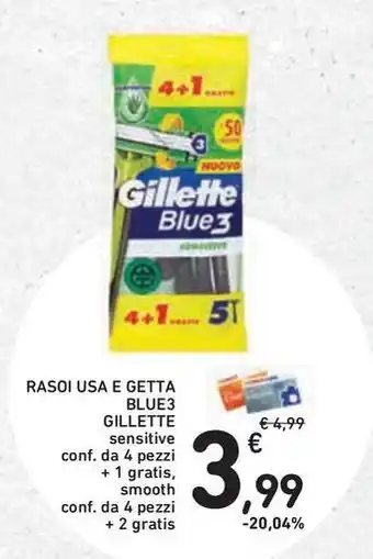 Conad Superstore Rasoi usa e getta blue3 gillette sensitive offerta