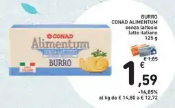 Conad Superstore Burro conad alimentum senza lattosio latte italiano offerta