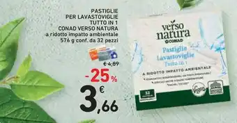 Conad Superstore Pastiglie per lavastoviglie tutto in 1 conad verso natura offerta