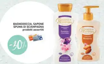 Conad Superstore Bagnodoccia, sapone spuma di sciampagna prodotti assortiti offerta