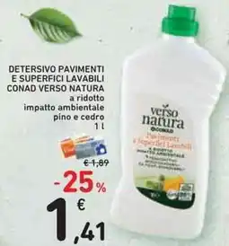 Conad Superstore Detersivo pavimenti e superfici lavabili conad verso natura offerta