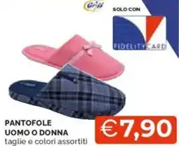 Pantofole uomo o donna taglie e colori assortiti