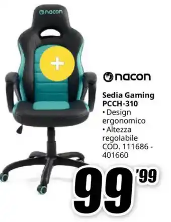 MediaWorld nacon Sedia Gaming PCCH-310 offerta