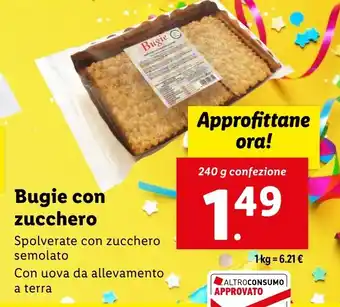 Lidl Bugie con zucchero offerta