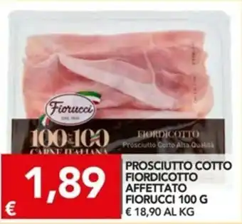 TuoDi Fiorucci Prosciutto cotto fiordicotto affettato 100g offerta