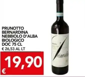 TuoDi Prunotto Bernardina Nebbiolo d'Alba Biologico Doc 75cl offerta