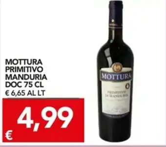 TuoDi Mottura Primitivo Manduria Doc 75cl offerta