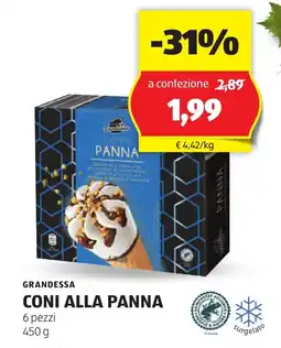 ALDI Grandessa coni alla panna offerta