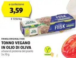 ALDI Frinsa original fiisk tonno vegano in olio di oliva offerta