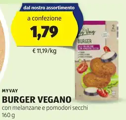 ALDI Myvay burger vegano offerta
