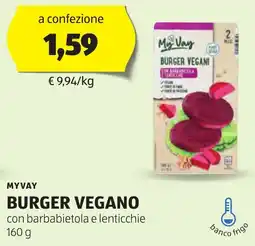 ALDI Myvay burger vegano offerta