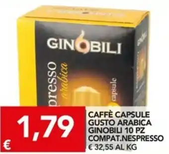 Ginobili Caffè Capsule Gusto Arabica 10 pz Compat. Nespresso