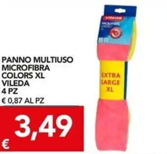TuoDi Vileda Panno Multiuso Microfibra Colors XL 4pz offerta