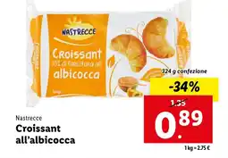 Lidl Nastrecce Croissant all'albicocca offerta