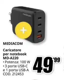 MediaWorld MEDIACOM Caricatore per notebook MD-A220 offerta