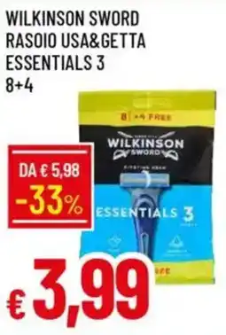 Galassia Wilkinson sword rasoio usa&getta essentials 3 offerta