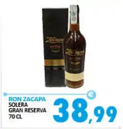 Rosa Cash Ron zacapa solera gran reserva offerta