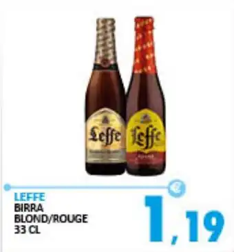 Rosa Cash Leffe birra blond/rouge offerta