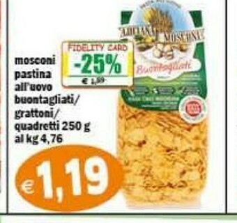 Il Castoro Supermercati Pasta all'uovo offerta