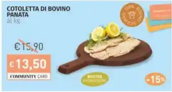 Prezzemolo e Vitale Cotoletta di bovino panata offerta