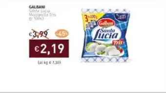 Prezzemolo e Vitale GALBANI Santa Lucia Mozzarella Tris offerta