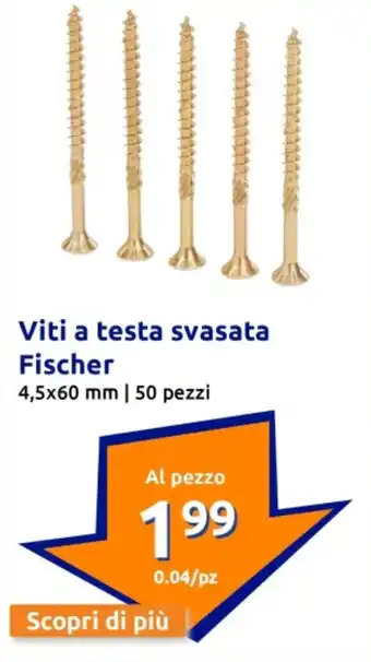 Action Viti a testa svasata Fischer offerta