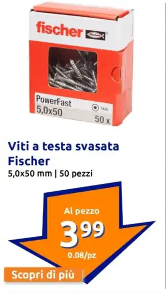 Action Viti a testa svasata Fischer offerta