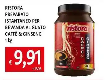 Galassia RISTORA Preparato istantaneo per bevanda al gusto caffè & ginseng offerta