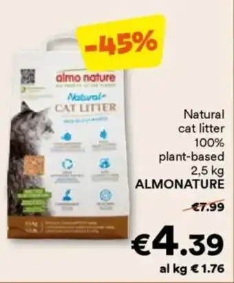 Unes Natural cat litter 100% plant-based ALMONATURE offerta