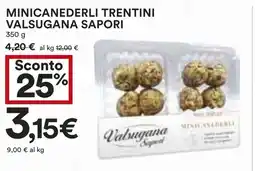 Coop Minicanederli trentini valsugana sapori offerta